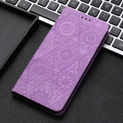 iPhone 14 Ethnic Embossed Adsorption Leather Phone Case