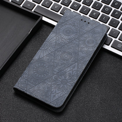 iPhone 14 Ethnic Embossed Adsorption Leather Phone Case