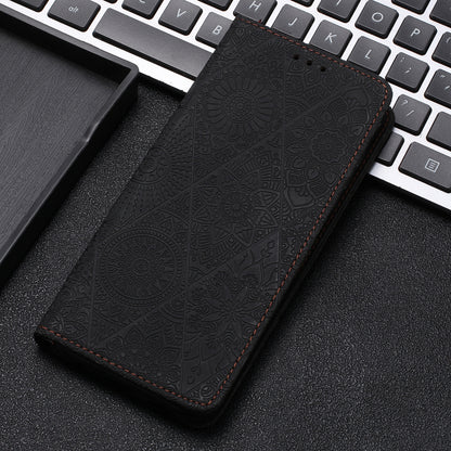 iPhone 14 Ethnic Embossed Adsorption Leather Phone Case