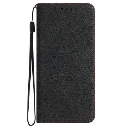 iPhone 15 Plus Ethnic Embossed Adsorption Leather Phone Case