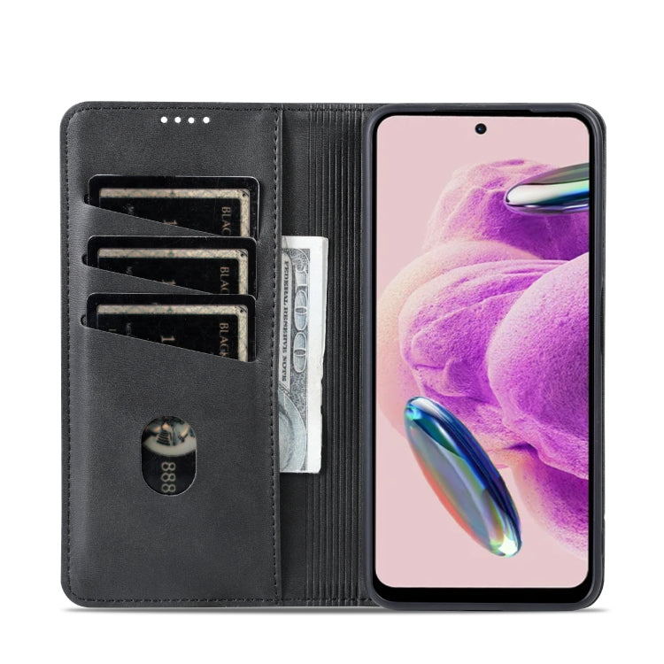 Xiaomi Redmi Note 12S Leather Wallet Case with Card Holder & Magnetic Closure