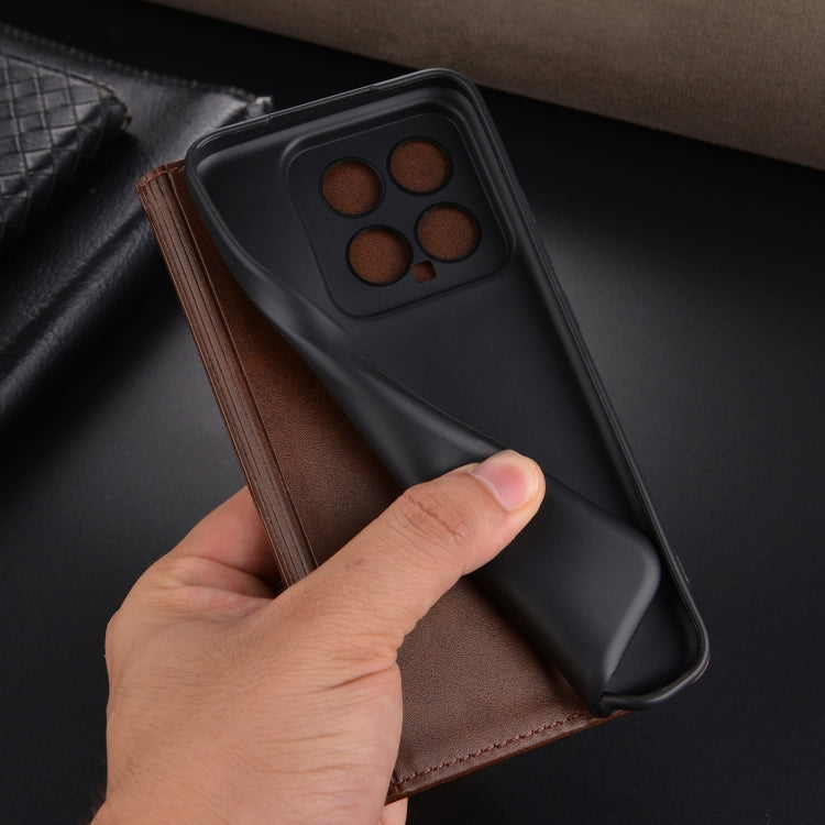 Xiaomi 14 Leather Wallet Case with Card Holder & Magnetic Closure