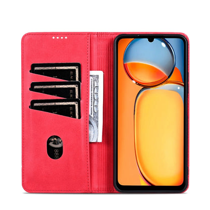 Xiaomi Redmi 13C/Poco C65 Leather Wallet Case with Card Holder & Magnetic Closure