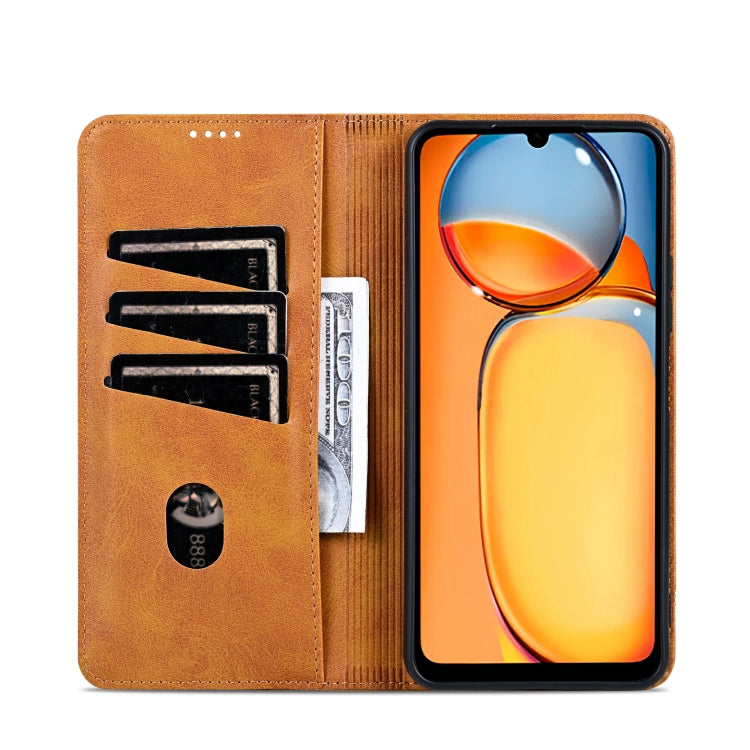 Xiaomi Redmi 13C/Poco C65 Leather Wallet Case with Card Holder & Magnetic Closure