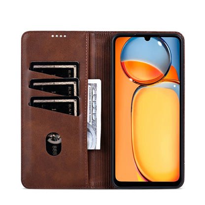 Xiaomi Redmi 13C/Poco C65 Leather Wallet Case with Card Holder & Magnetic Closure