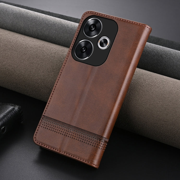 Xiaomi Redmi Turbo 3 Leather Wallet Case with Card Holder & Magnetic Closure