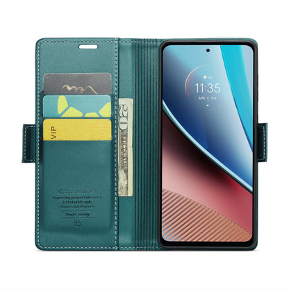 Motorola Moto G Stylus 5G 2023 Case - RFID Anti-Theft Litchi Texture Leather Wallet with Stand and Card Slots