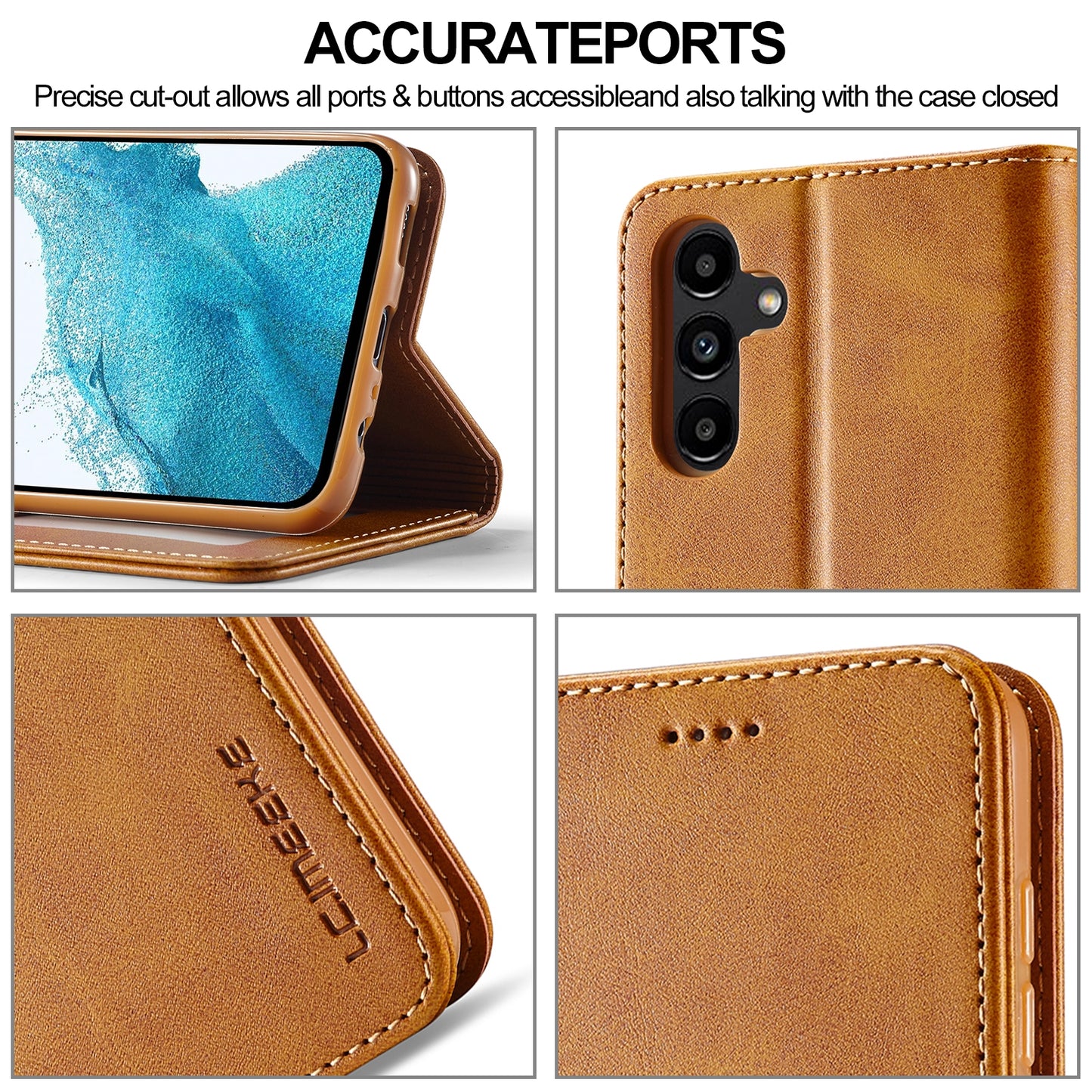 Samsung Galaxy A05S Calf Texture Leather Case – Elegant & Durable Protection