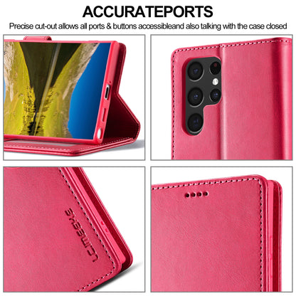 Samsung Galaxy S24 Ultra 5G Calf Texture Leather Case – Elegant & Durable Protection