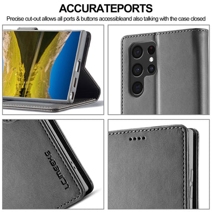 Samsung Galaxy S24 Ultra 5G Calf Texture Leather Case – Elegant & Durable Protection