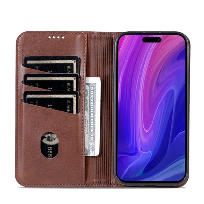 iPhone 15 Pro Leather Wallet Case with Card Holder & Magnetic Closure