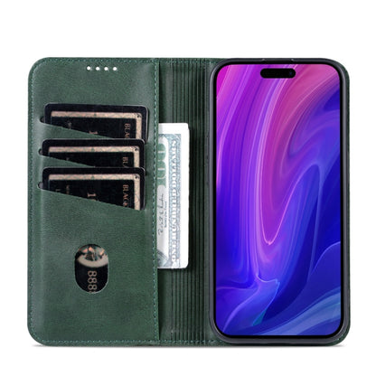 iPhone 15 Pro Leather Wallet Case with Card Holder & Magnetic Closure