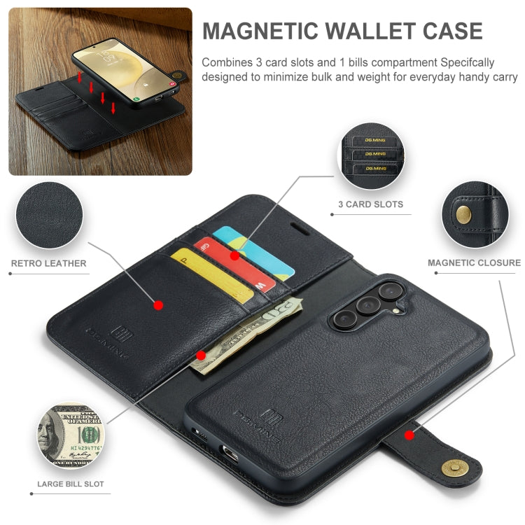 Samsung Galaxy S24+ 5G Leather Wallet Case - Detachable & Magnetic - Card Slots