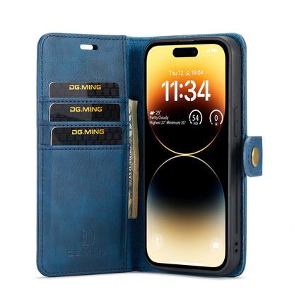 iPhone 15 Pro Leather Wallet Case - Detachable & Magnetic - Card Slots