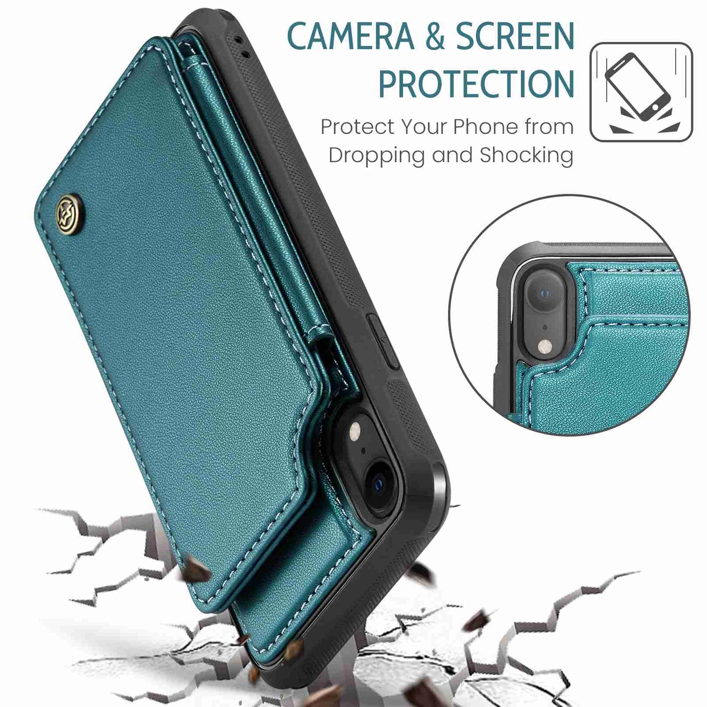 Apple iPhone XR CaseMe C22 Card Slots Holder RFID Anti-theft Phone Case