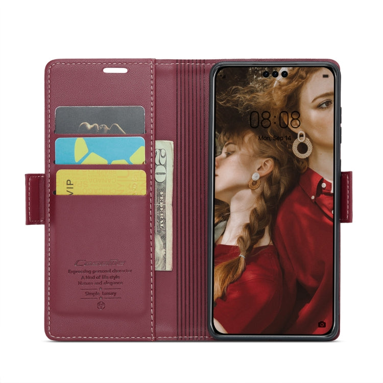 Huawei Mate 60 Pro/Pro+ RFID Leather Case - Litchi Texture with Butterfly Buckle, Wallet & Stand