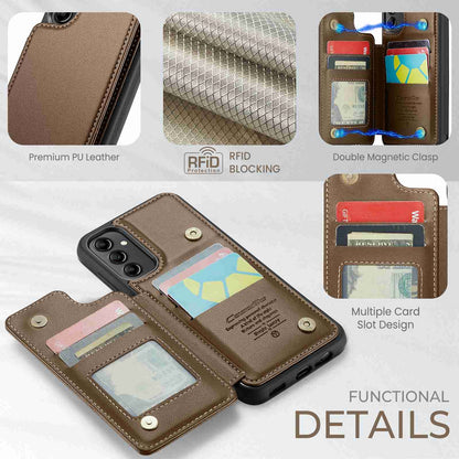 Samsung Galaxy A14 CaseMe C22 Card Slots Holder RFID Anti-theft Phone Case