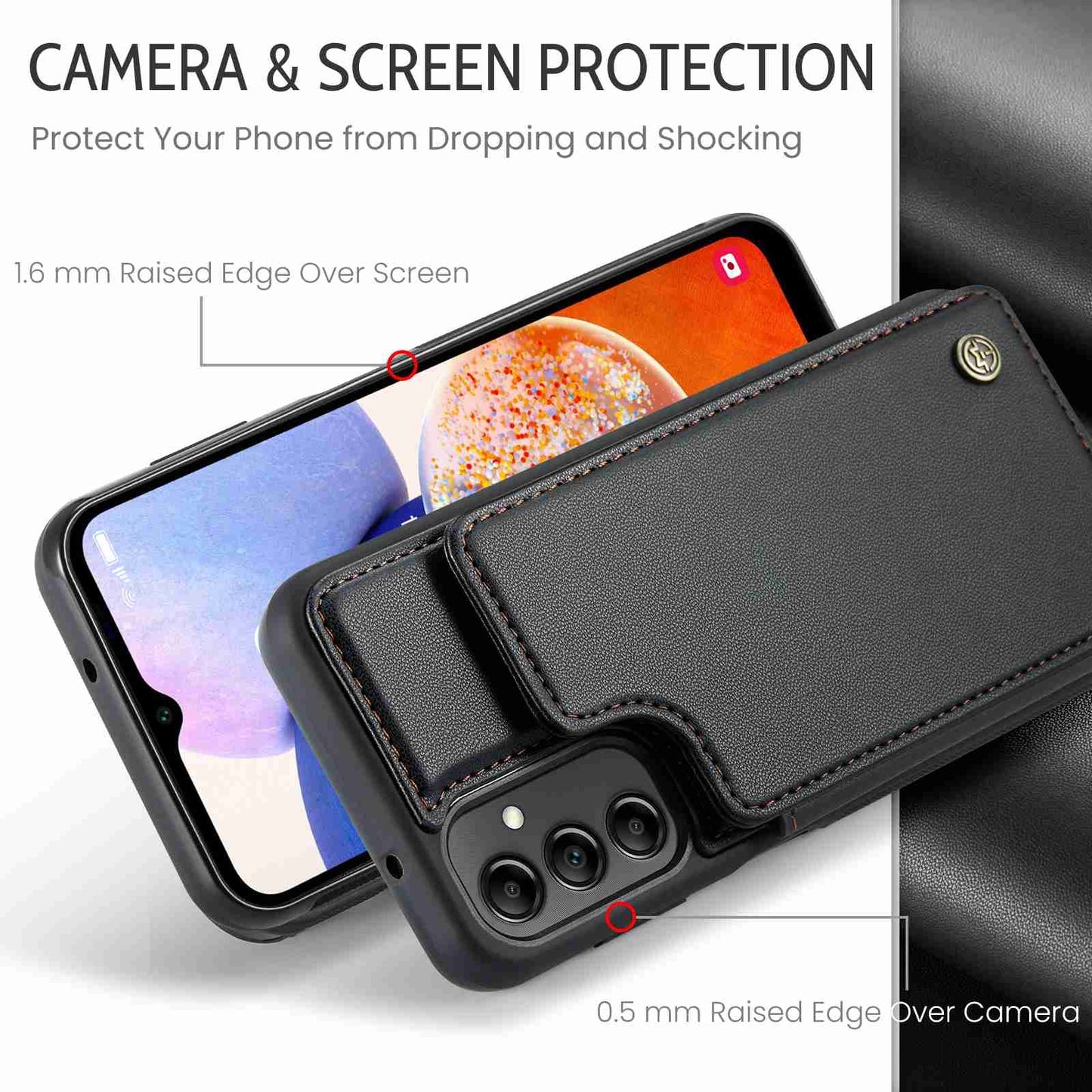 Samsung Galaxy A14 CaseMe C22 Card Slots Holder RFID Anti-theft Phone Case