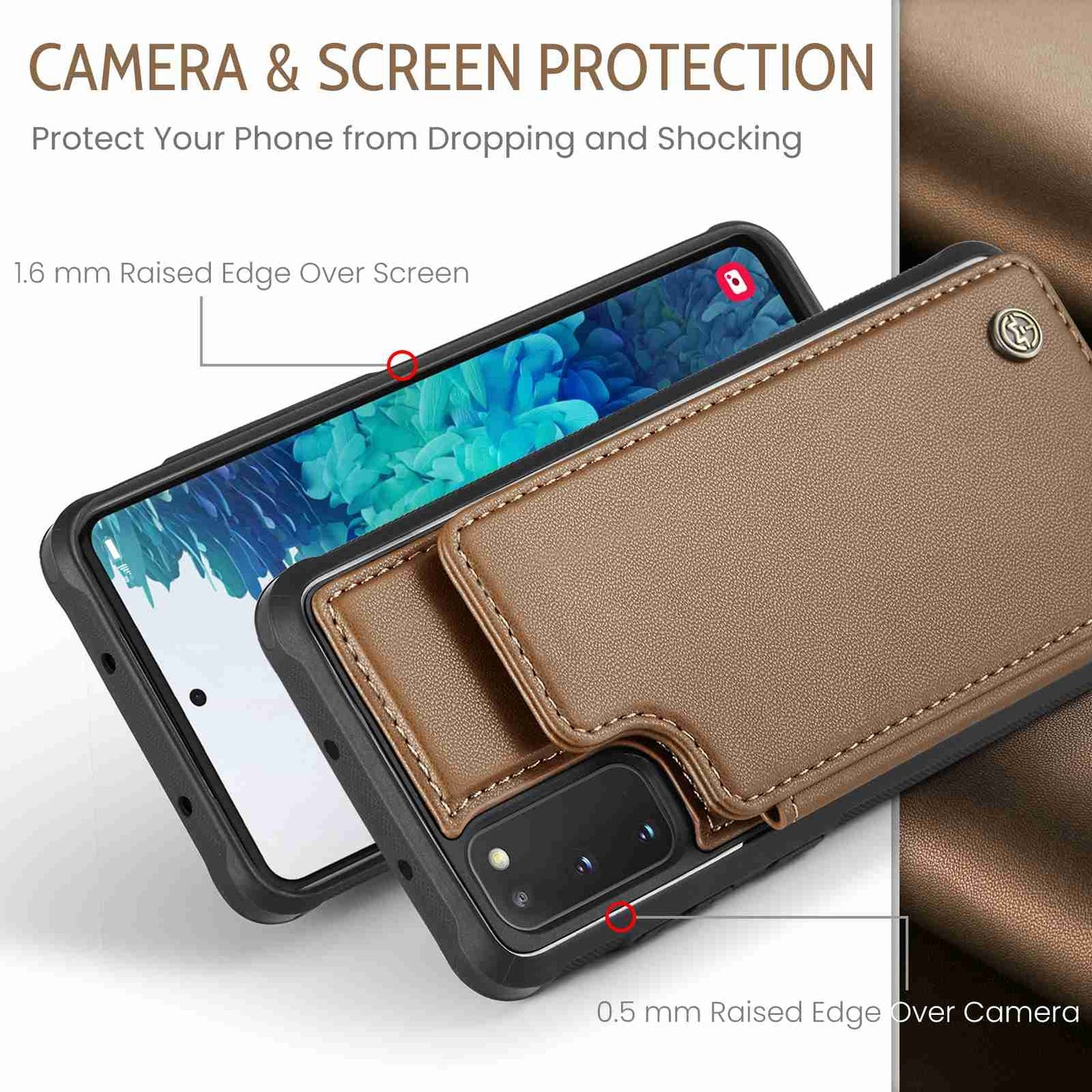 Samsung Galaxy S20 FE CaseMe C22 Card Slots Holder RFID Anti-theft Phone Case