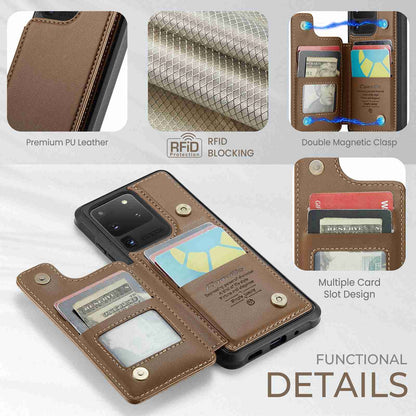 Samsung Galaxy S20 Ultra CaseMe C22 Card Slots Holder RFID Anti-theft Phone Case