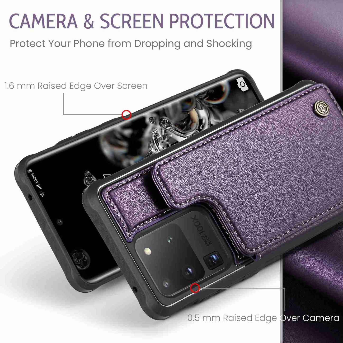 Samsung Galaxy S20 Ultra CaseMe C22 Card Slots Holder RFID Anti-theft Phone Case