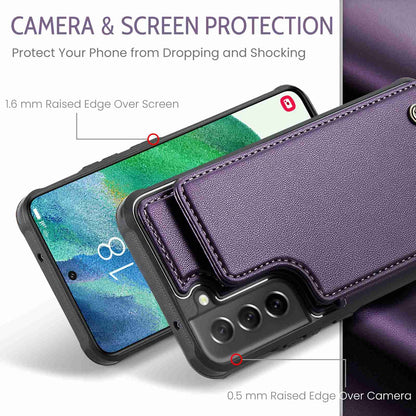 Samsung Galaxy S21 FE 5G CaseMe C22 Card Slots Holder RFID Anti-theft Phone Case