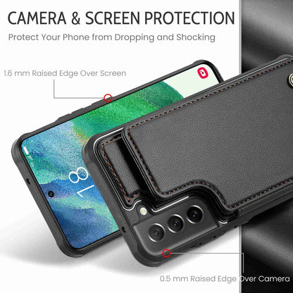 Samsung Galaxy S21 FE 5G CaseMe C22 Card Slots Holder RFID Anti-theft Phone Case