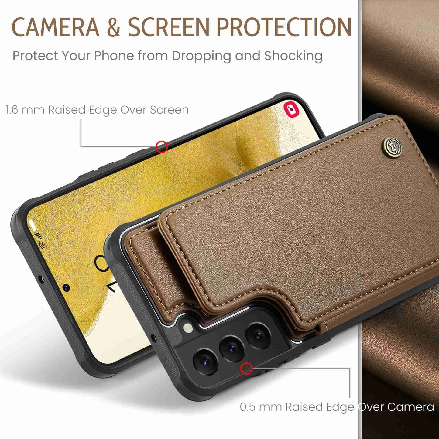 Samsung Galaxy S22+ 5G CaseMe C22 Card Slots Holder RFID Anti-theft Phone Case