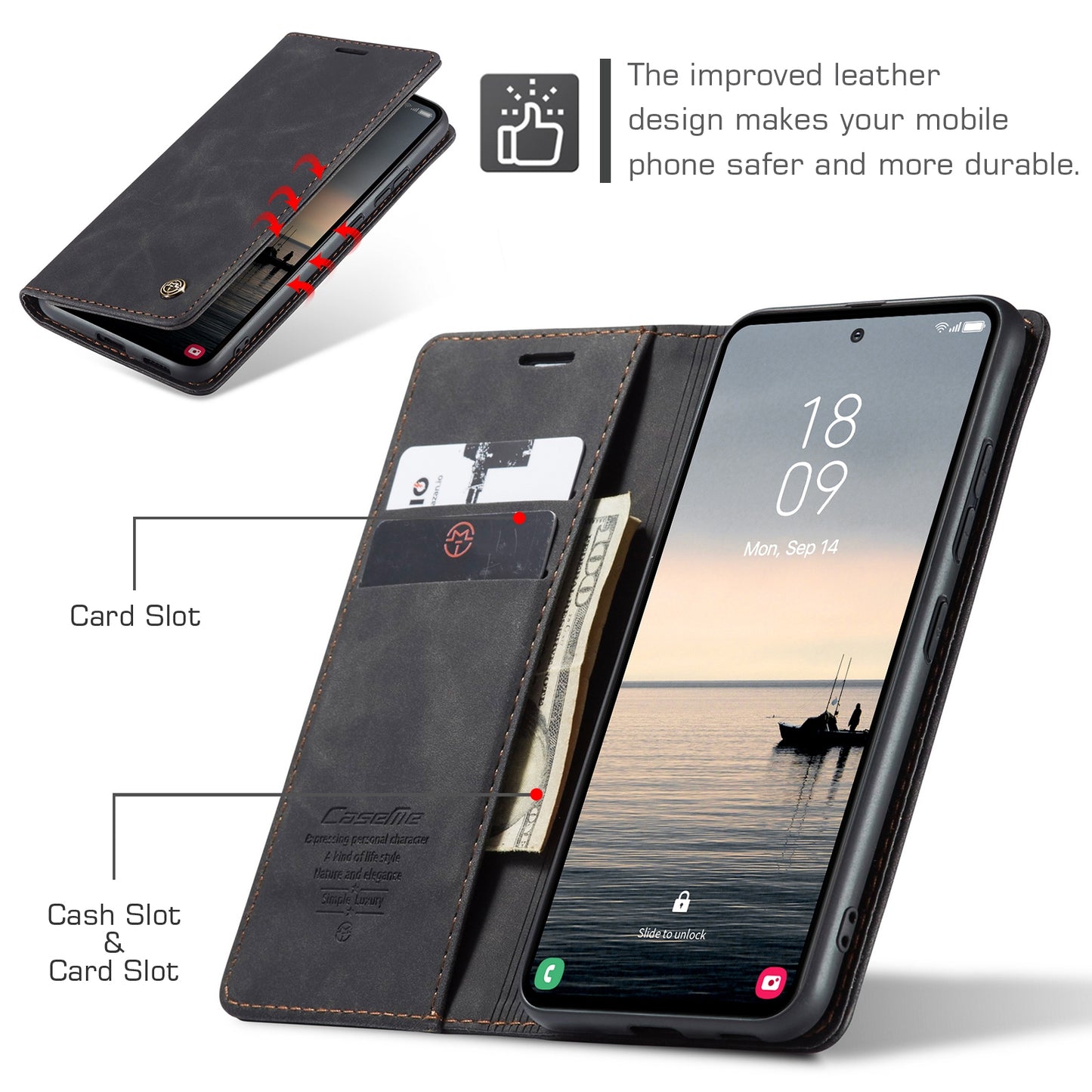 Samsung Galaxy S23 FE 5G Leather Wallet Case - Flip Cover with Card Slots, Elegant & Durable