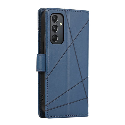 Samsung Galaxy A24 4G Genuine Leather Texture Embossed Line Phone Case with Card Wallet & Kickstand