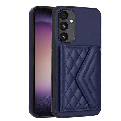 Samsung Galaxy A34 5G Case - Rhombic Texture, RFID Blocking Wallet, Durable PU Leather with Lanyard