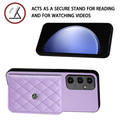 Samsung Galaxy A55 Case - Rhombic Texture, RFID Blocking Wallet, Durable PU Leather with Lanyard