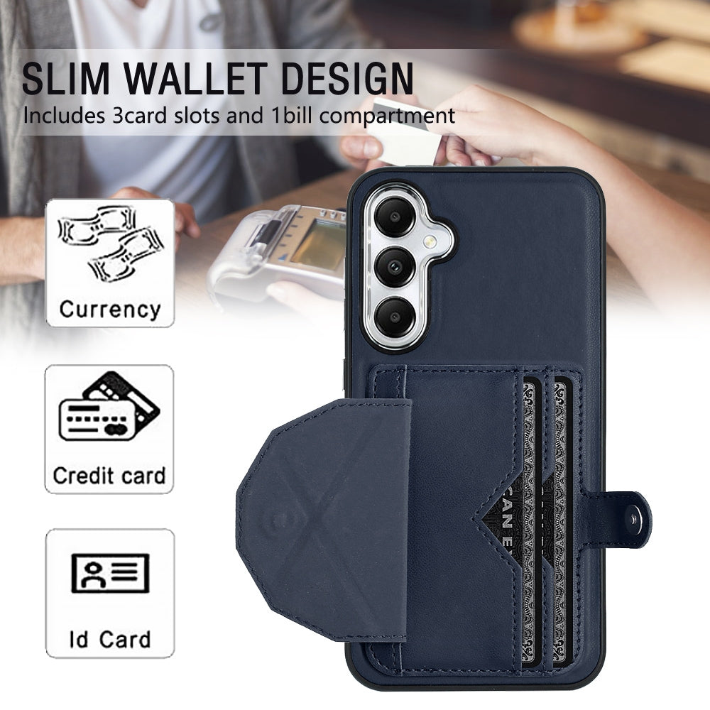 Samsung Galaxy S24 5G Leather Case - Shockproof with Card Holder, Durable Design