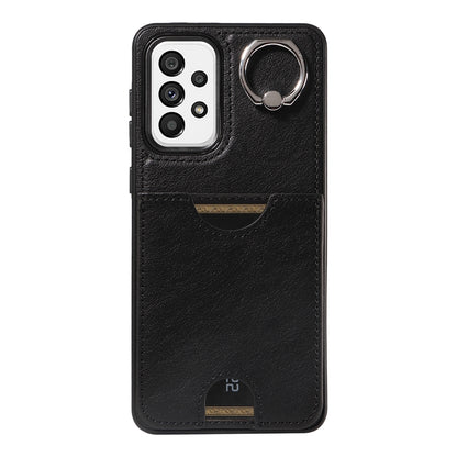 Samsung Galaxy A73 5G Case with Calf Texture, Card Slot, & Ring Holder