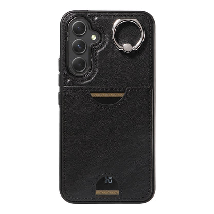 Samsung Galaxy A54 5G Calf Texture Card Slot Ring Holder Phone Case