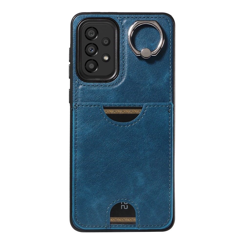 Samsung Galaxy A33 5G Case with Calf Texture, Card Slot & Ring Holder