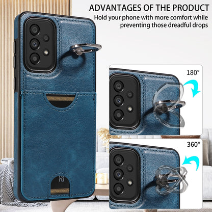 Samsung Galaxy A33 5G Case with Calf Texture, Card Slot & Ring Holder