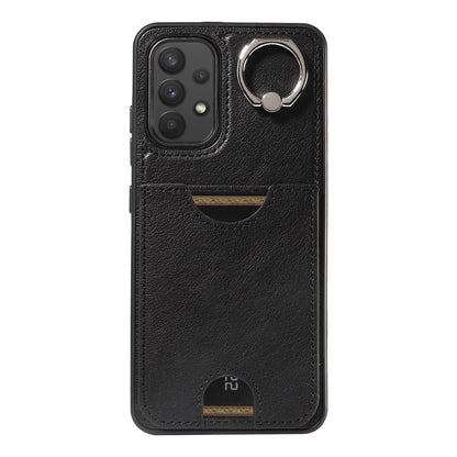 Samsung Galaxy A32 4G Case with Calf Texture & Ring Holder - Durable Card Slot Design