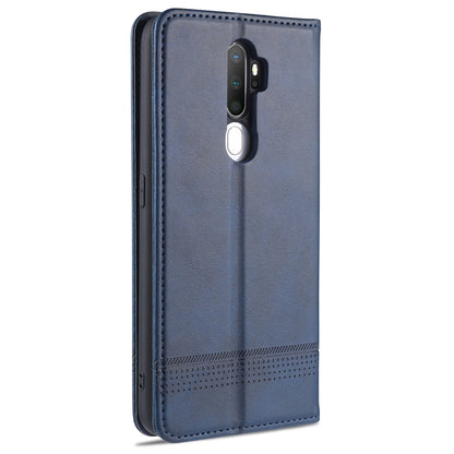 OPPO A9 2020 Leather Wallet Case with Card Holder & Magnetic Closure