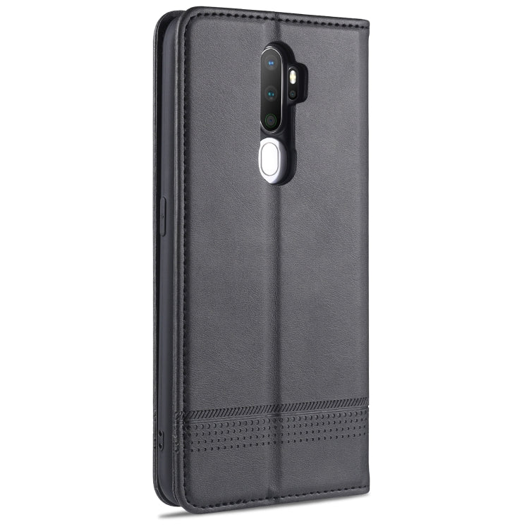 OPPO A9 2020 Leather Wallet Case with Card Holder & Magnetic Closure