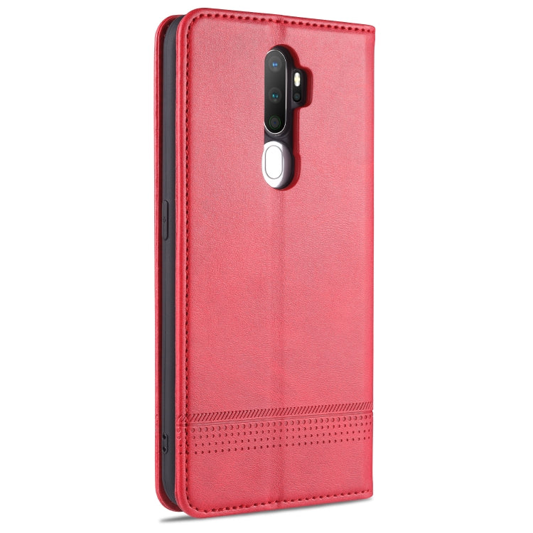 OPPO A9 2020 Leather Wallet Case with Card Holder & Magnetic Closure