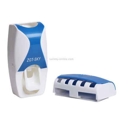 Automatic Toothpaste Dispenser Family Set with 5 Toothbrush Holder