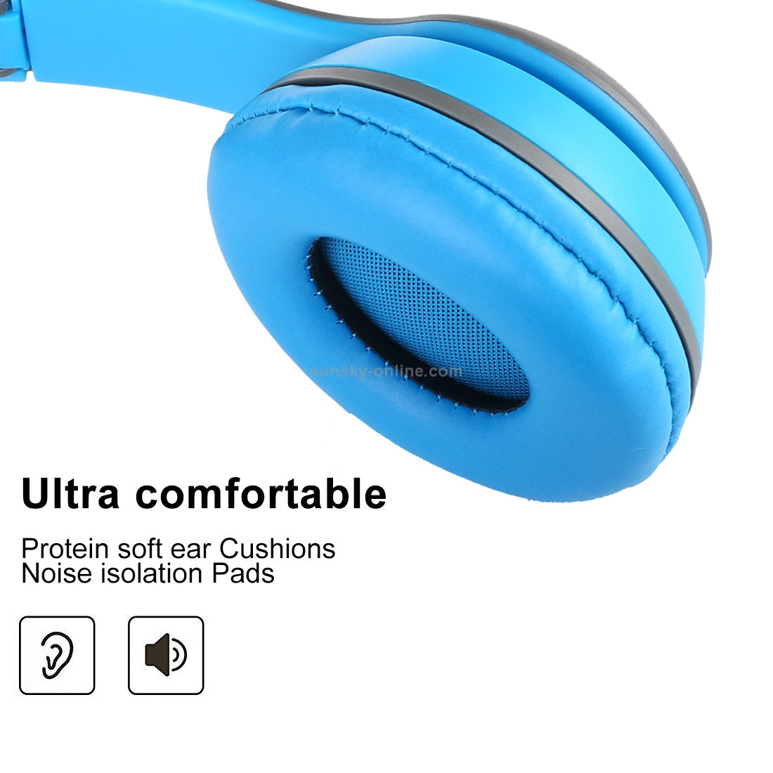 Foldable Wireless Bluetooth Headphones with 3.5mm Audio Jack