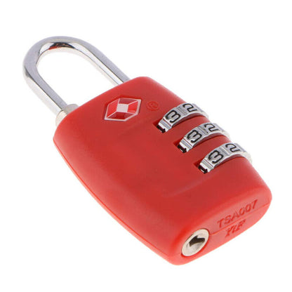 2 PCS Customs Luggage Lock Overseas Travel Luggage Zipper Lock Plastic TSA Code Lock