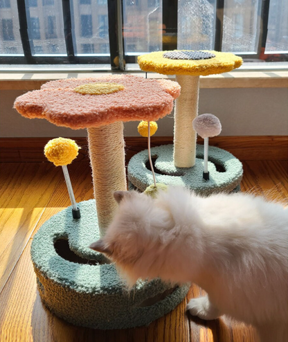 Interactive Cat Climber & Scratcher | Sisal Turntable Toy for Cats